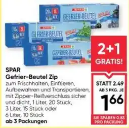 Maximarkt SPAR Gefrier-Beutel Zip Angebot