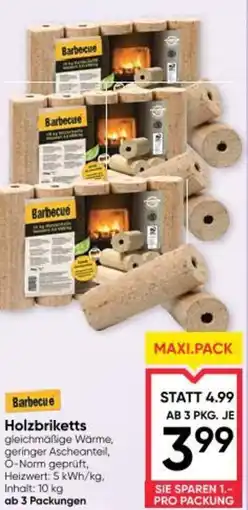 Maximarkt Barbecue Holzbriketts Angebot