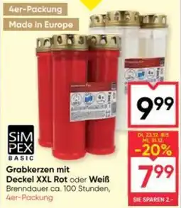 Maximarkt Grabkerzen mit Angebot