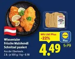 Lidl WIESENTALER Frische Maishendl Schnitzel paniert Angebot