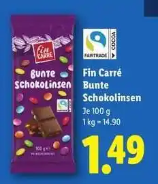 Lidl Fin Carré Bunte Schokolinsen Angebot