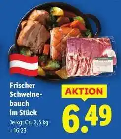 Lidl Frischer Schweinebauch im Stück Angebot