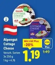 Lidl Alpengut Cottage Cheese Angebot