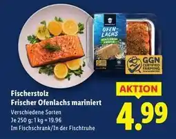 Lidl Fischerstolz Frischer Ofenlachs mariniert Angebot