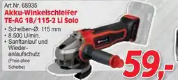 Zgonc Akku-Winkelschleifer TE-AG 18/115-2 Li Solo Angebot