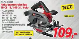 Zgonc Akku-Handkreissäge TE-CS 18/165-2 Li Solo Angebot