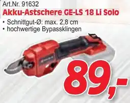 Zgonc Akku-Astschere GE-LS 18 Li Solo Angebot