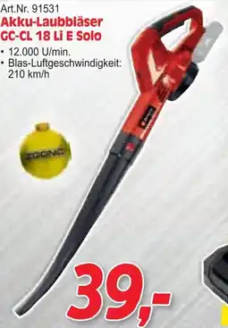 Zgonc Akku-Laubbläser GC-CL 18 LI E Solo Angebot