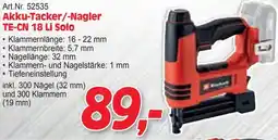 Zgonc Art.Nr. 52535 Akku-Tacker/-Nagler TE-CN 18 Li Solo Angebot
