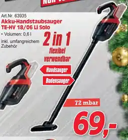 Zgonc Akku-Handstaubsauger TE-HV 18/06 Li Solo Angebot