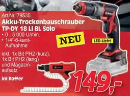 Zgonc Akku-Trockenbauschrauber TP-DY 18 LI BL Solo Angebot