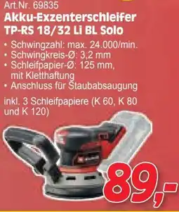 Zgonc Akku-Exzenterschleifer TP-RS 18/32 Li BL Solo Angebot