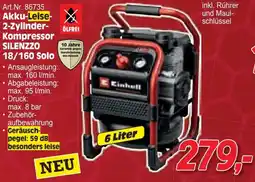 Zgonc Akku-Leise- 2-Zylinder- Kompressor SILENZZO 18/160 Solo Angebot