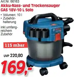 Zgonc Akku-Nass- und Trockensauger GAS 18V-10 L Solo Angebot