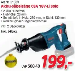 Zgonc Akku-Säbelsäge GSA 18V-Li Solo Angebot