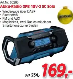Zgonc Akku-Radio GPB 18V-2 SC Solo Angebot