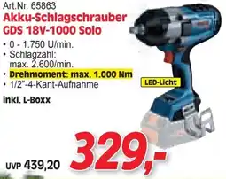 Zgonc Akku-Schlagschrauber GDS 18V-1000 Solo Angebot