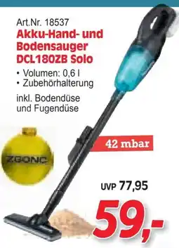 Zgonc Akku-Hand- und Bodensauger DCL180ZB Solo Angebot