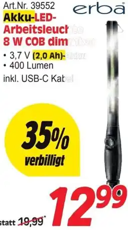 Zgonc Akku-LED- Arbeitsleuchte 8 W COB dimmbar Angebot