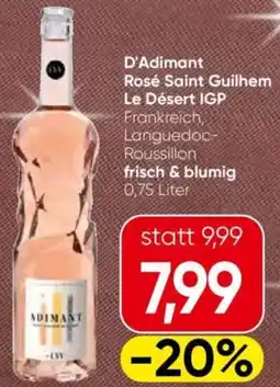 Eurospar D'Adimant Rosé Saint Guilhem Le Désert IGP Angebot
