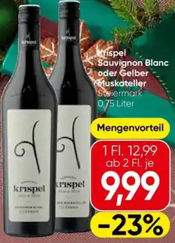 Eurospar Krispel Sauvignon Blanc oder Gelber Muskateller Angebot