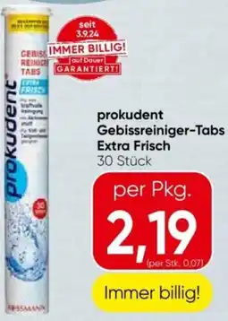 Eurospar prokudent Gebissreiniger-Tabs Extra Frisch Angebot