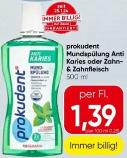 Eurospar prokudent Mundspülung Anti Karies oder Zahn- & Zahnfleisch Angebot