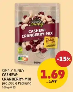 PENNY Simply sunny cashew cranberry mix Angebot