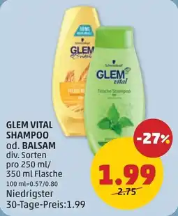 PENNY Glem vital shampoo od. balsam Angebot