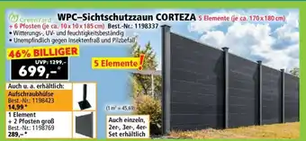 Norma WPC-Sichtschutzzaun CORTEZA Angebot