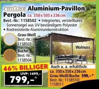 Aluminium-Pavillon Pergola