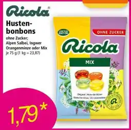 Norma Ricola Hustenbonbons Angebot