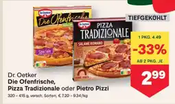 MPreis Dr. Oetker Die Ofenfrische, Pizza Tradizionale oder Pietro Pizzi Angebot