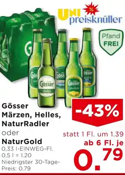 Unimarkt Gösser märzen, helles, naturradler Angebot