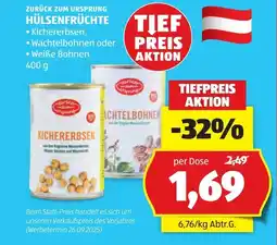 Hofer Zurück zum ursprung bio-hülsenfrüchte Angebot