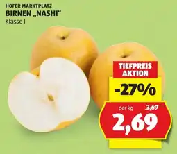 Hofer Birnen Nashi Angebot