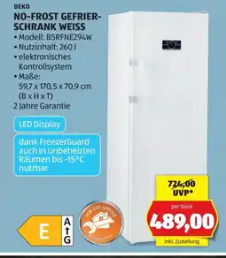 Hofer Beko no-frost gefrierschrank weiss Angebot