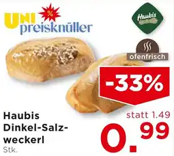 Unimarkt Haubis Dinkel-Salz- weckerl Stk. Angebot
