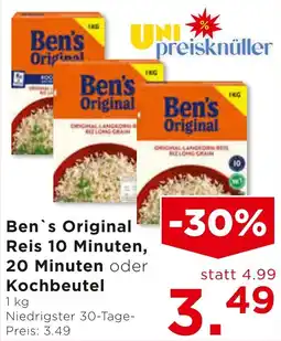 Unimarkt Ben's Original Reis, Kochbeutel Angebot