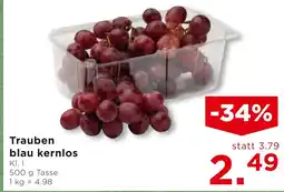 Unimarkt Trauben blau kernlos Angebot
