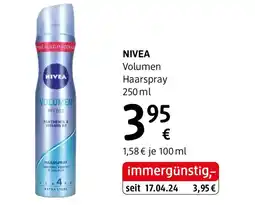 dm Nivea volumen haarspray Angebot