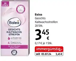 dm Balea gesichts kaltwachs Angebot