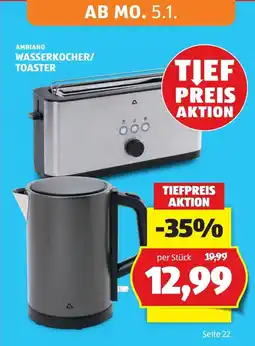Hofer Wasserkocher/ toaster Angebot