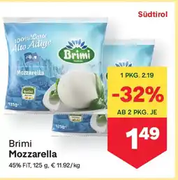 MPreis Brimi Mozzarella Angebot