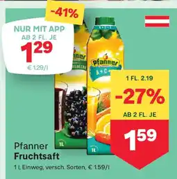 MPreis Pfanner Fruchtsaft Angebot