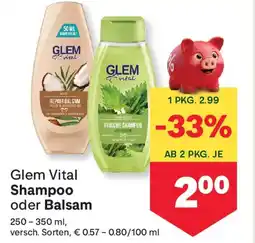 MPreis Glem Vital Shampoo Balsam Angebot