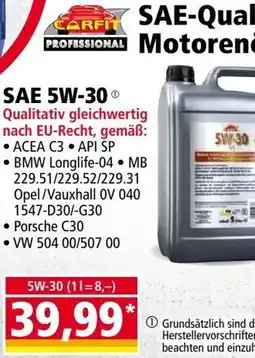 Norma SAE 5W-30 Angebot