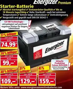 Norma Starter-Batterie Energizer Angebot