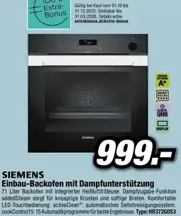 Red Zac SIEMENS Einbau-Backofen mit Dampfunterstützung Angebot