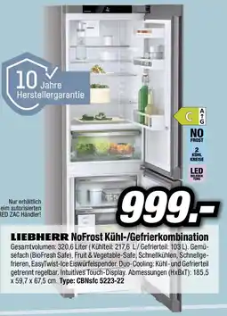Red Zac LIEBHERR NoFrost Kühl-/Gefrierkombination Angebot